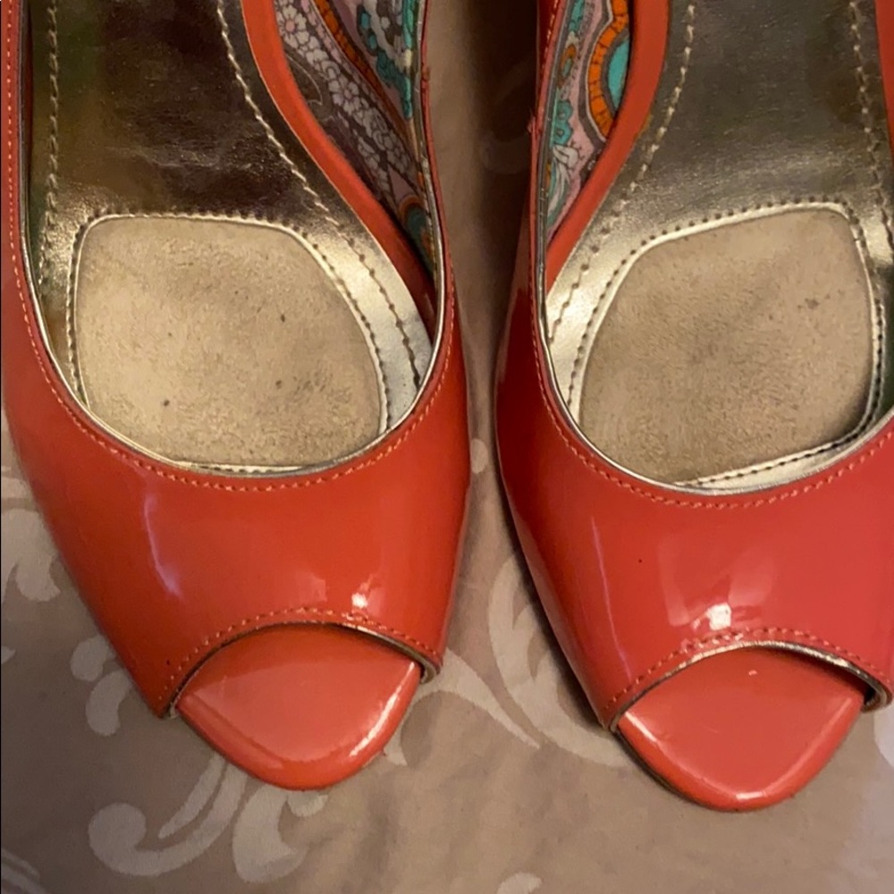 Anne Klein Palmira Coral Wedges Sz 7M - Picture 6 of 7